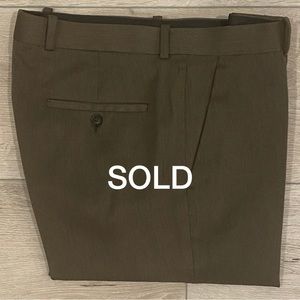 Perry Ellis Portfolio Men’s Slim Fit Flat Front Pants, Brown, Size 32/30, Used